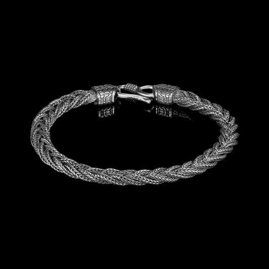 WOVEN VIKINGS BRACELET. - 925 STERLING SILVER